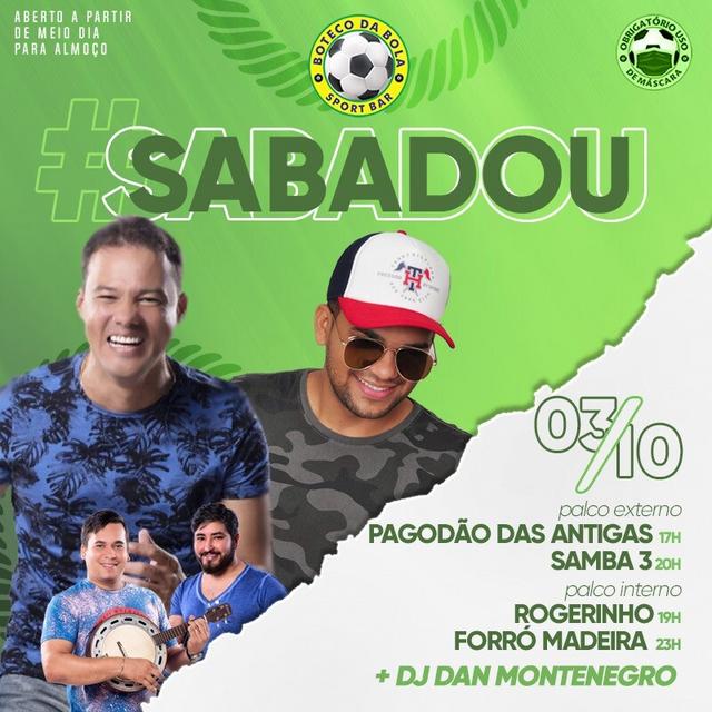 Sabadou no Boteco da Bola.