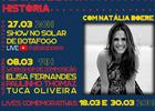 Projeto  da cantora e compositora Natália Boere terá show com transmissão ao vivo com a participação de Moreno Veloso