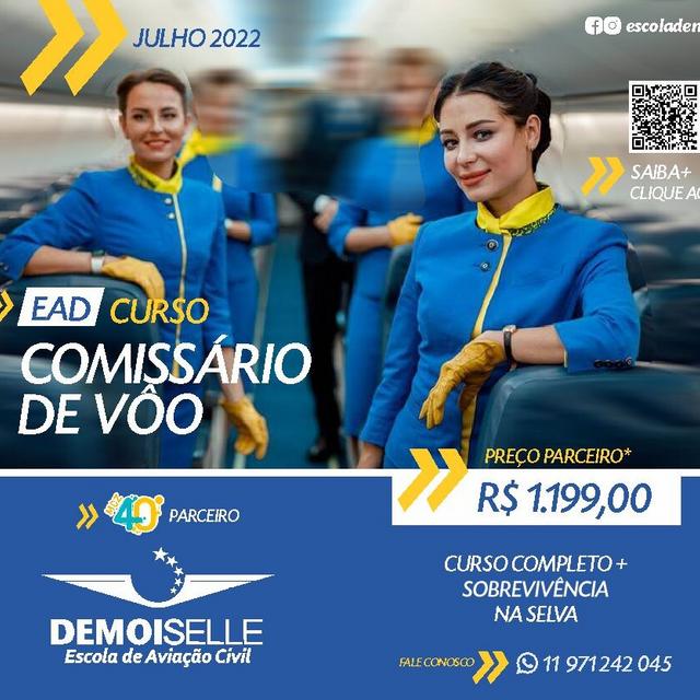 Turma de Comissário  de Vôo  – Últimas vagas