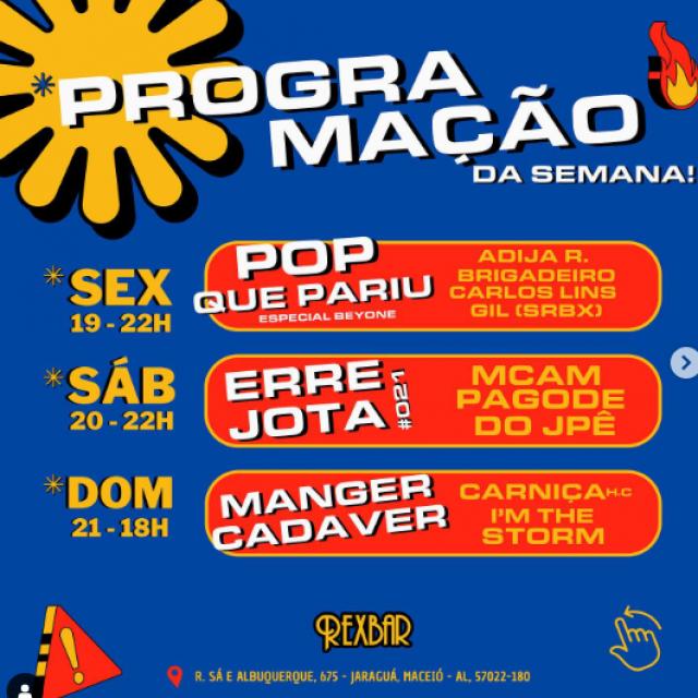 Programação Rex Bar .