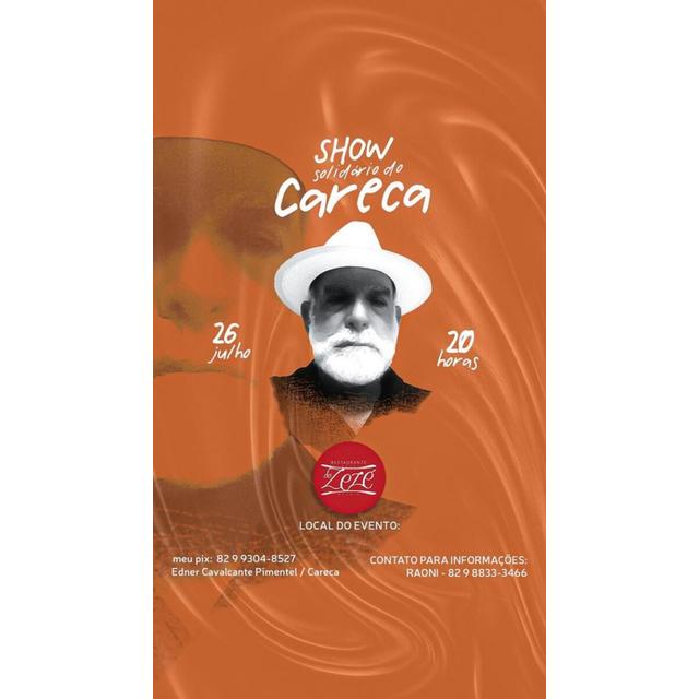 “Show Solidário” – Para recuperação da saúde do amigo Edner Careca