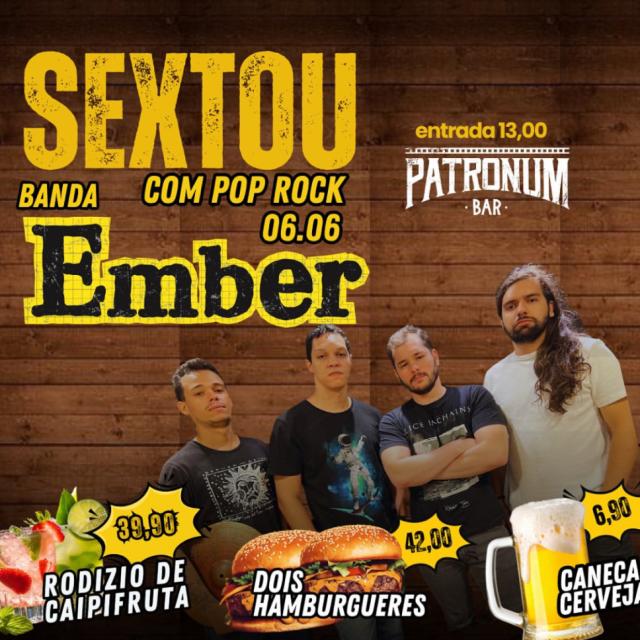 Sexta no Patronum Bar com banda Ember ao vivo