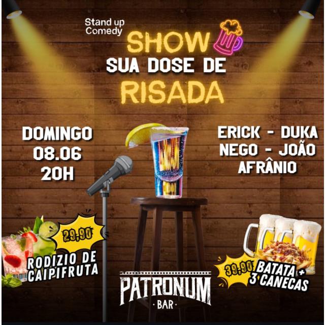 Domingo de stand-up no Patronum Bar
