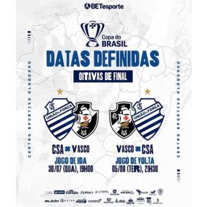 CSA x Vasco pela Copa do Brasil