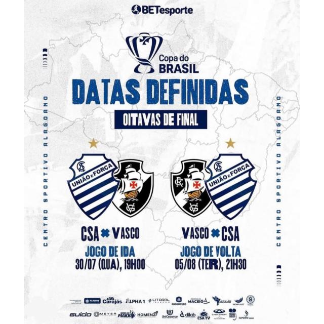 CSA x Vasco pela Copa do Brasil