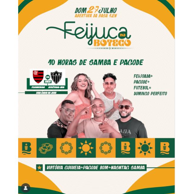 Feijuca no Boteco mistura samba, pagode, futebol e feijoada