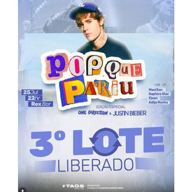 Pop Que Pariu edição Justin Bieber e One Direction