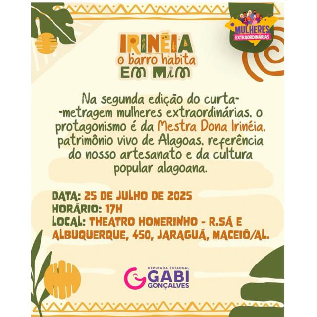 Curta “Irineia: o barro habita em mim”