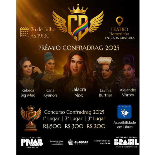 Prêmio Confradrag 2025 – Concurso Drag em Maceió