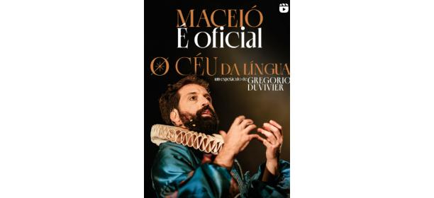 Gregório Duvivier apresenta “O Céu da Língua” em Maceió, no Teatro Gustavo Leite