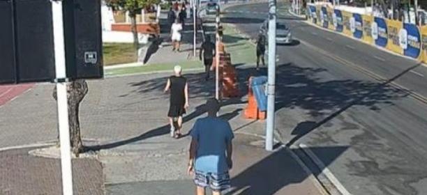 Câmeras de totem da Prefeitura de Maceió registram atropelamento na Ponta Verde