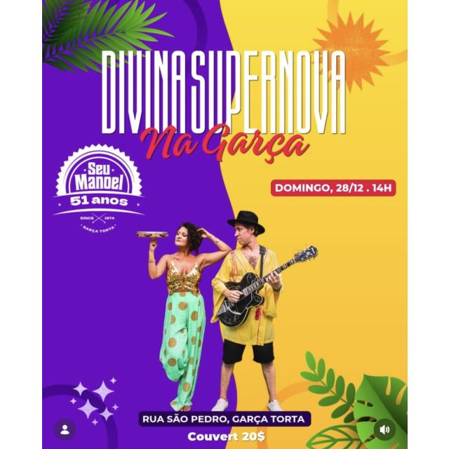 Divina Supernova anima o domingo no Seu Manoel