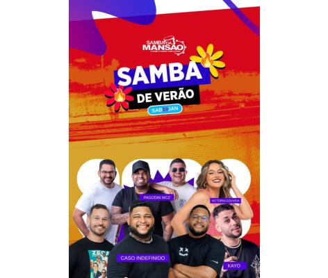 Samba de Verão realiza ação solidária e recebe Victoria Gouveia, Pagodin MCZ, Kayo e Caso Indefinido neste sábado