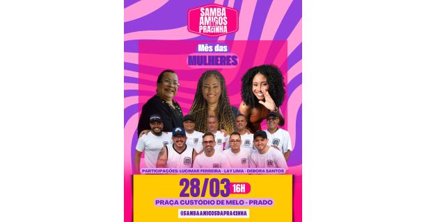 Samba Amigos da Pracinha celebra o mês da mulher com edição especial e arrecada doações para A Casa da Mulher Alagoana.