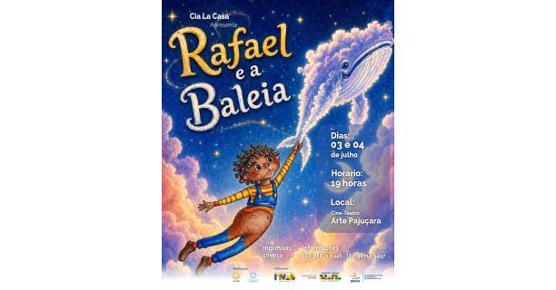 Viajando pela poesia e imaginação, Cia La Casa apresenta o espetáculo infantil “Rafael e a Baleia”