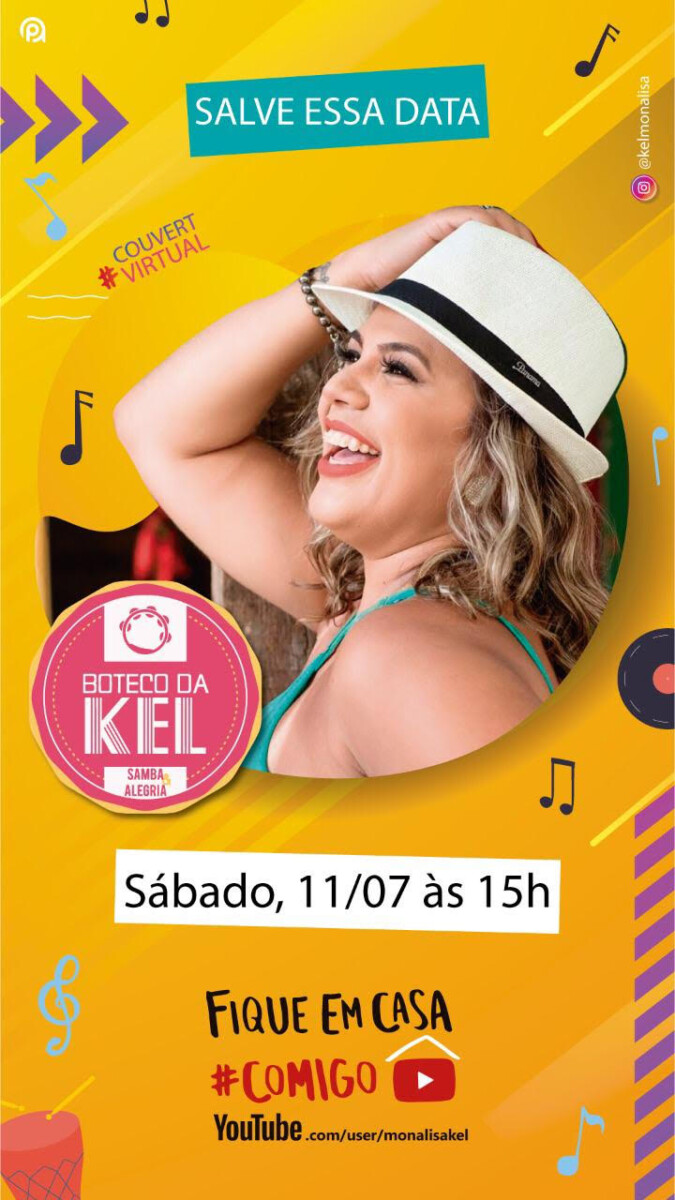 Kel Monalisa comemora aniversário em Live dia 11 de julho