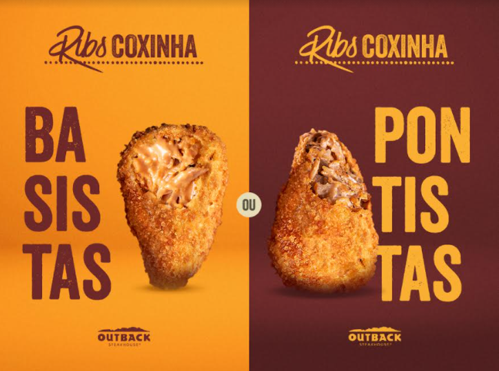 Outback aquece internet pra desvendar dúvida: qual é o melhor jeito para comer coxinha?