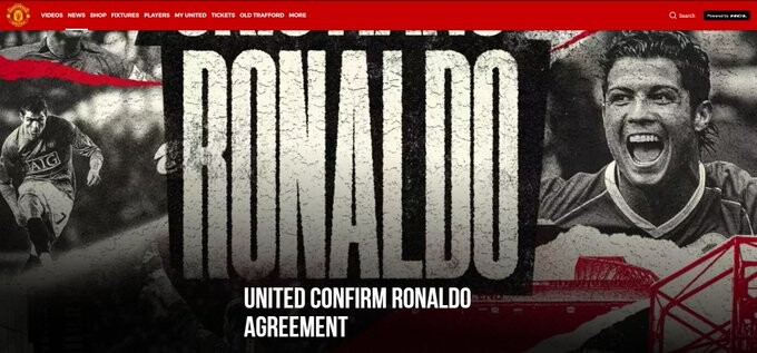 Cristiano Ronaldo no Manchester United bomba na web após contratação