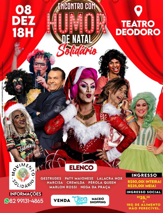 “Encontro com o Humor” volta aos palcos do Teatro Deodoro com especial natalino