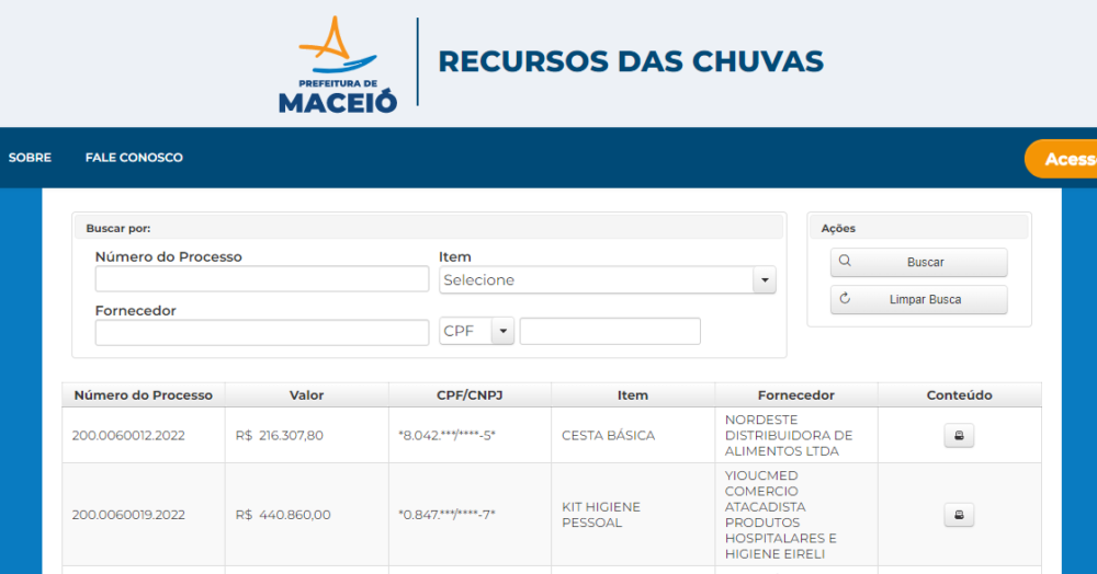 Prefeitura de Maceió sai na frente e cria portal exclusivo para divulgar uso de recursos das chuvas