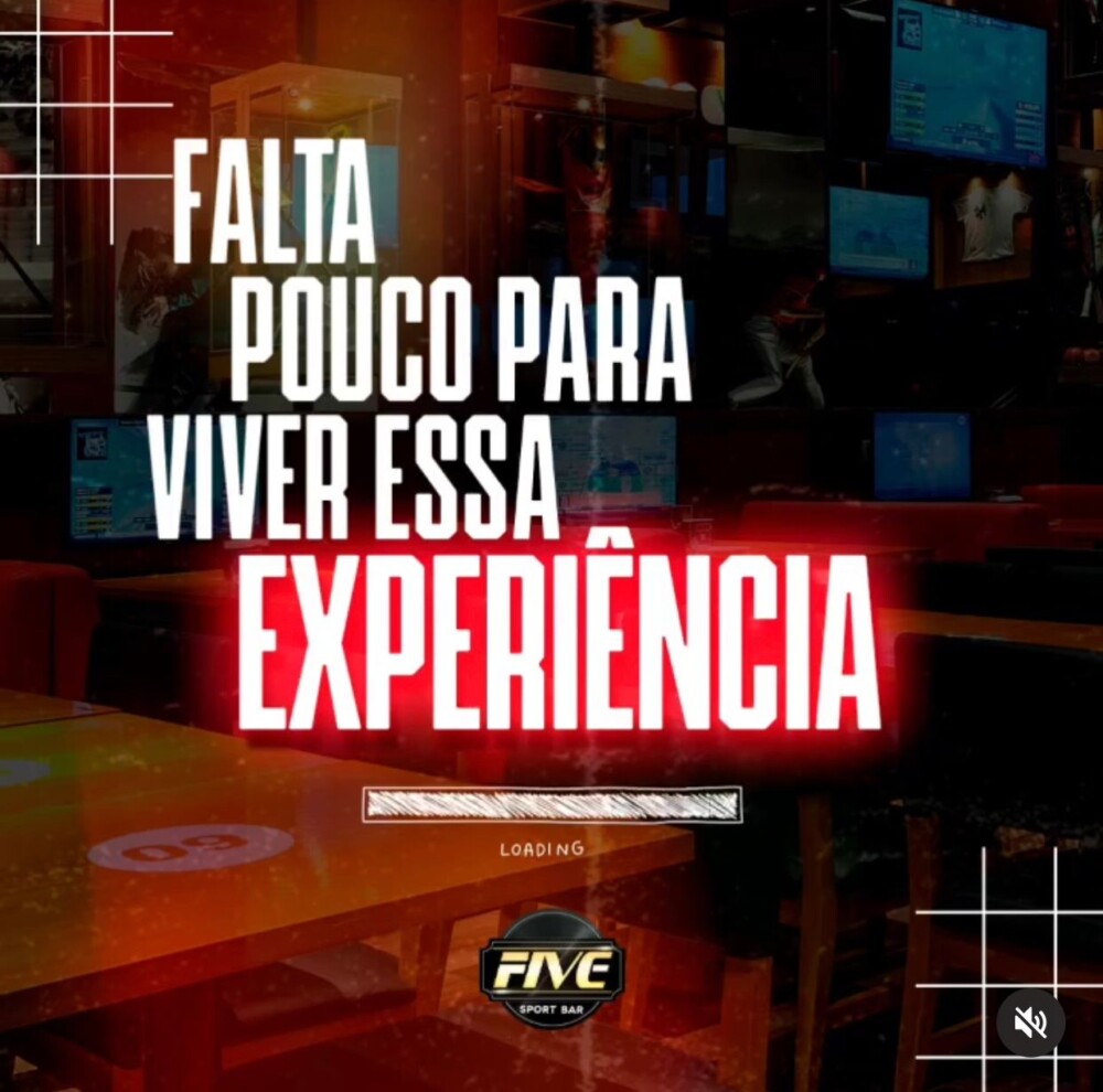 Contagem regressiva para a inauguração do Five Sport Bar