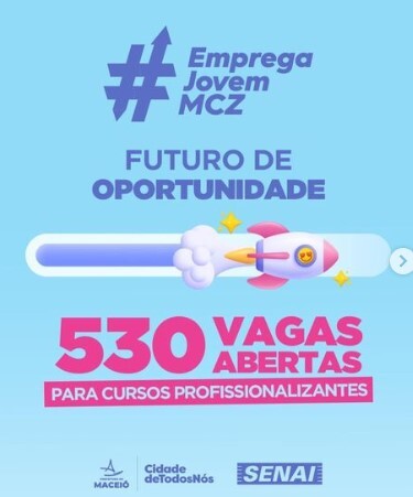 Emprega Jovem Mcz oferta 530 vagas para cursos; inscrições começam nesta quarta (4)