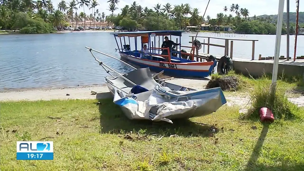 Marinha realiza reconstituição do acidente entre barco e moto aquática na Lagoa Mundaú, em AL