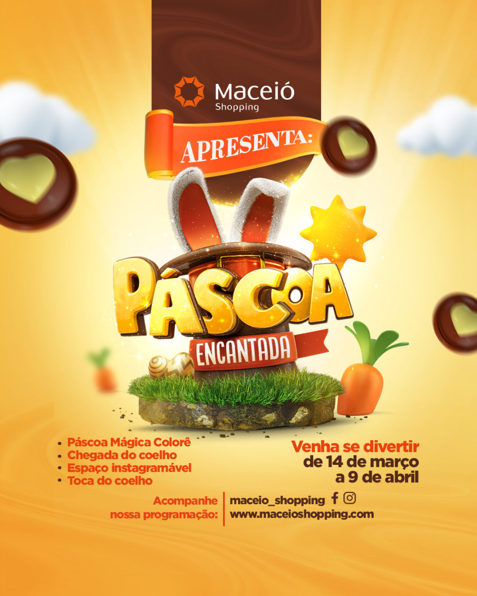 Páscoa Encantada – Maceió Shopping prepara programação especial