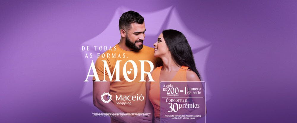 Mês dos Namorados – Shopping faz campanha com sorteio de 30 prêmios