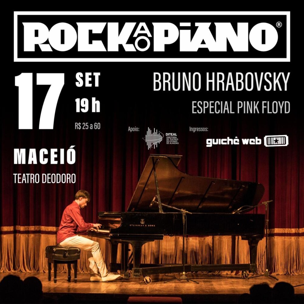 Bruno Hrabovsky apresenta Rock ao Piano especial Pink Floyd no Teatro Deodoro