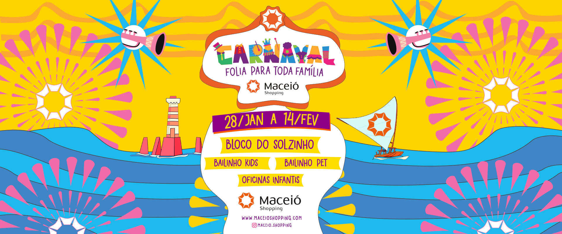 Folia de carnaval começa neste domingo no Maceió Shopping