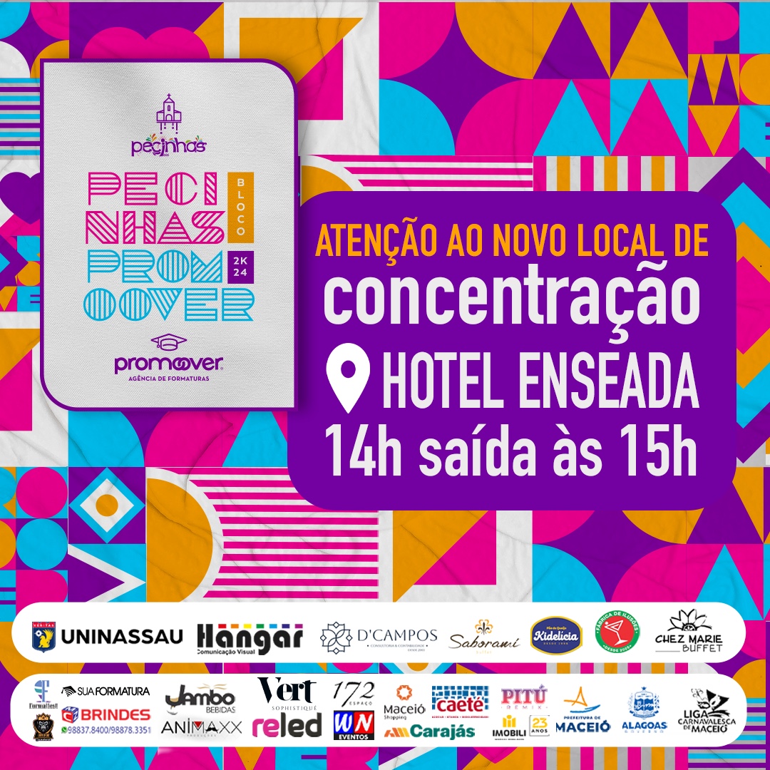 Pré-Carnaval: Pecinhas de Maceió indica Hotel Enseada como novo local de concentração