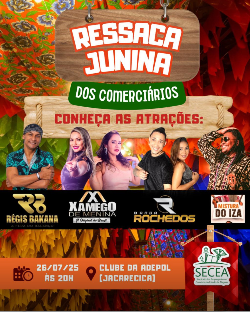 Comerciários farão a 2ª Ressaca Junina no próximo sábado