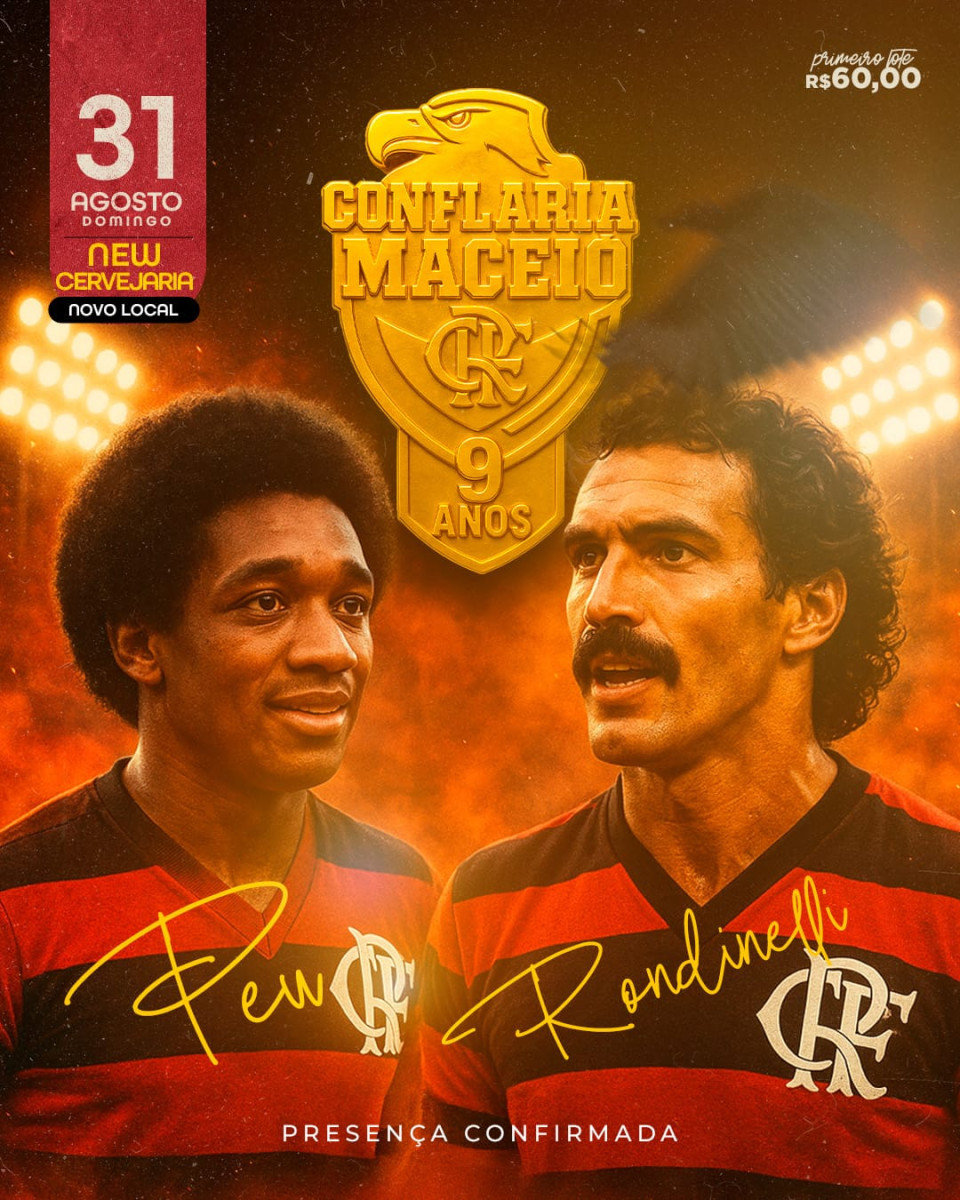 Maceió recebe Rondinelli – o Deus da Raça do Flamengo