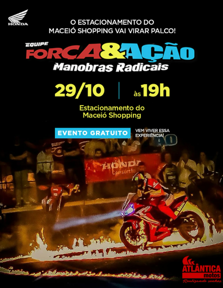 Manobras radicais invadem o Maceió Shopping com o show Força & Ação