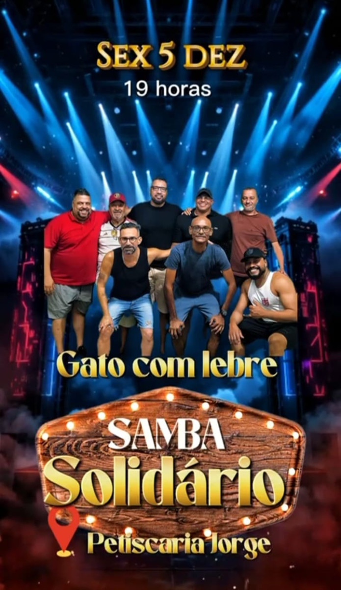 Samba Solidário: reúne músicos em prol do tratamento de garçom atropelado