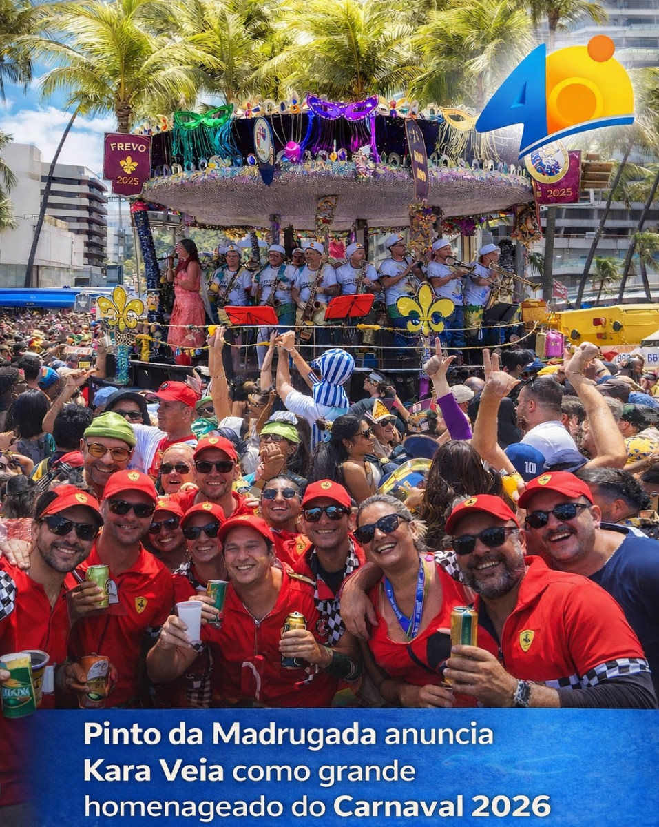 Pinto da Madrugada anuncia Kara Veia como grande homenageado do Carnaval 2026